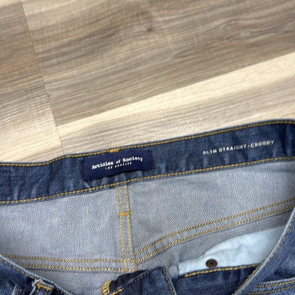 🏴 Articles Of Society Blue Straight Jeans Classic Fit - Picture 6 of 11